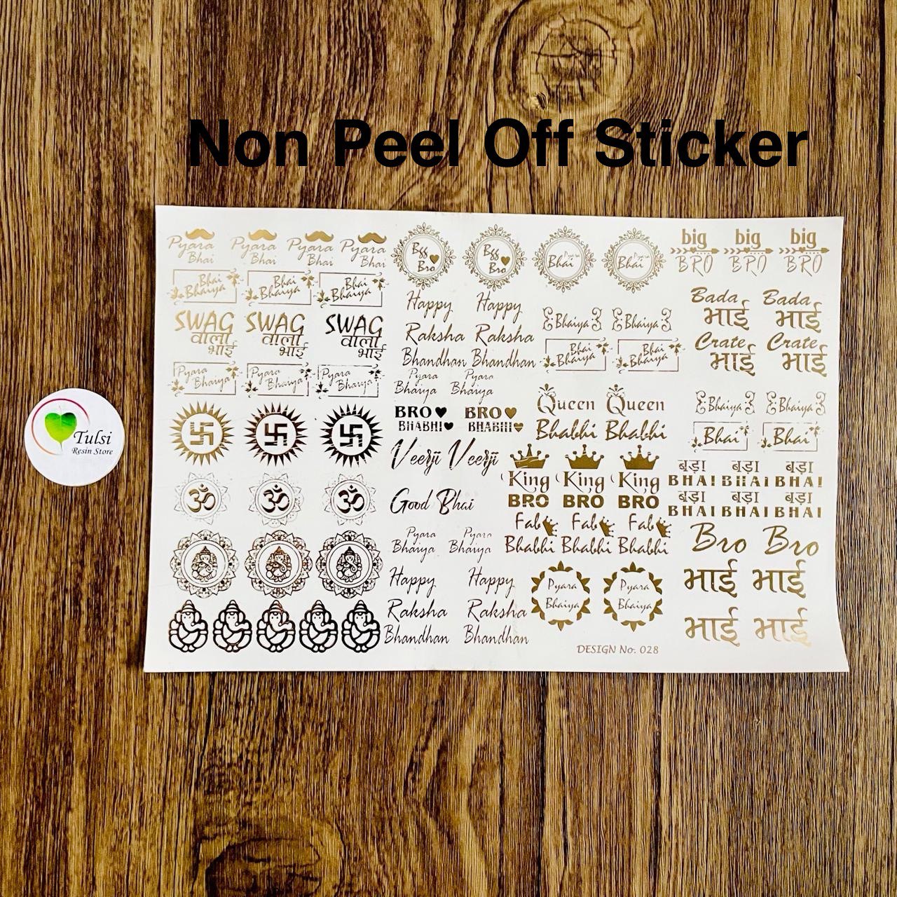 Rakhi Embossed Sticker Sheet - (A)