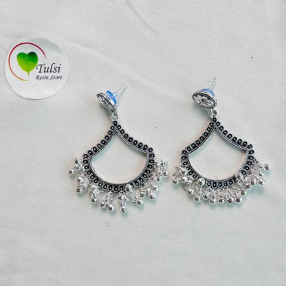 Silver Jhumka Bazel