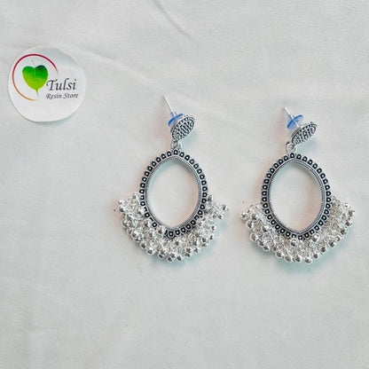 Silver Jhumka Bazel