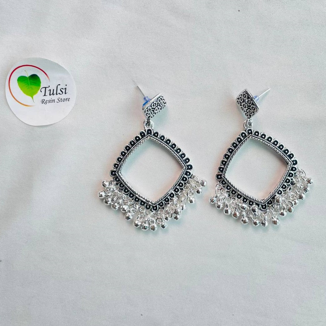 Silver Jhumka Bazel