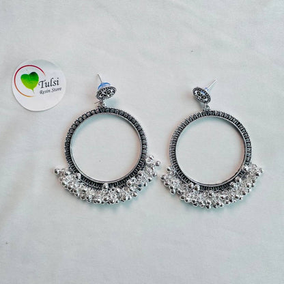 Silver Jhumka Bazel