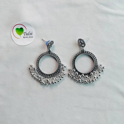 Silver Jhumka Bazel