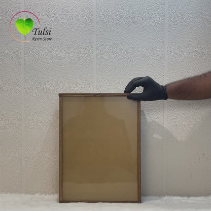 Teakwood Floating Frame (Q) - Acylic Slider without Partition