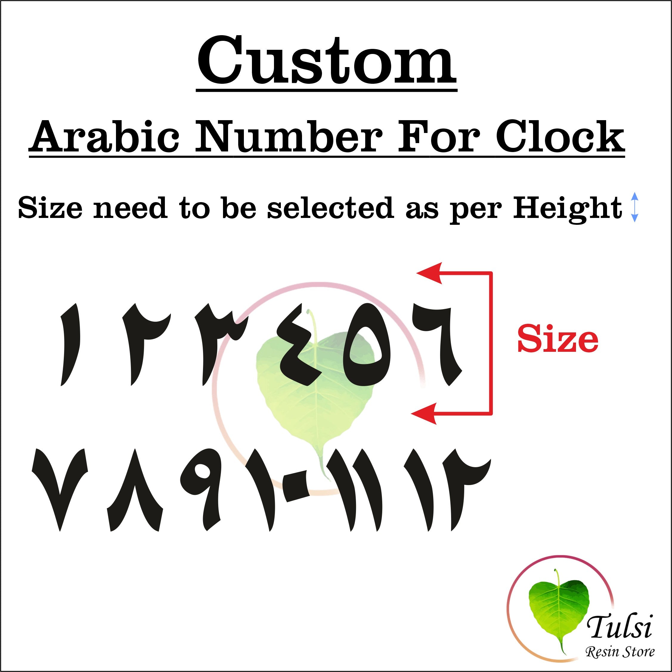 Custom Acrylic - Arabic Numbers