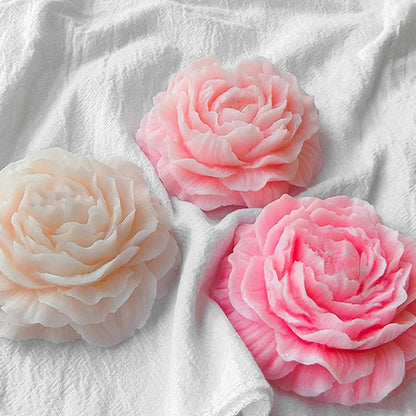 Peony Flower Candle Mould (E) - 8 Cm - - Tulsi Resin Store