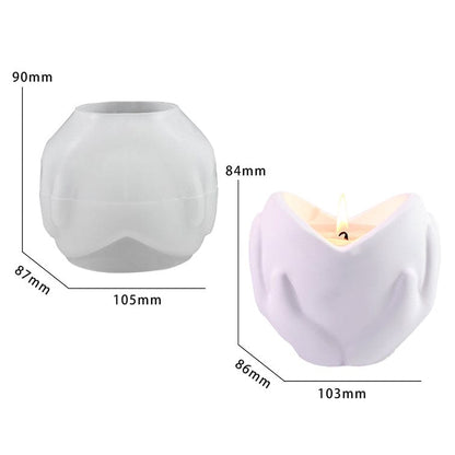 Holding Love Candle Holder Mould