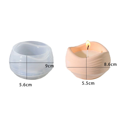 Waves Round Candle Holder Mould