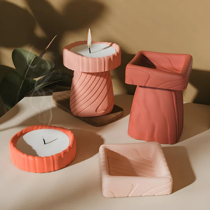 Texture Line Vase Candle Mould (H)