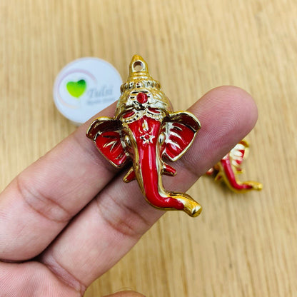 3D Small Red Golden Ganesha (2 pcs)