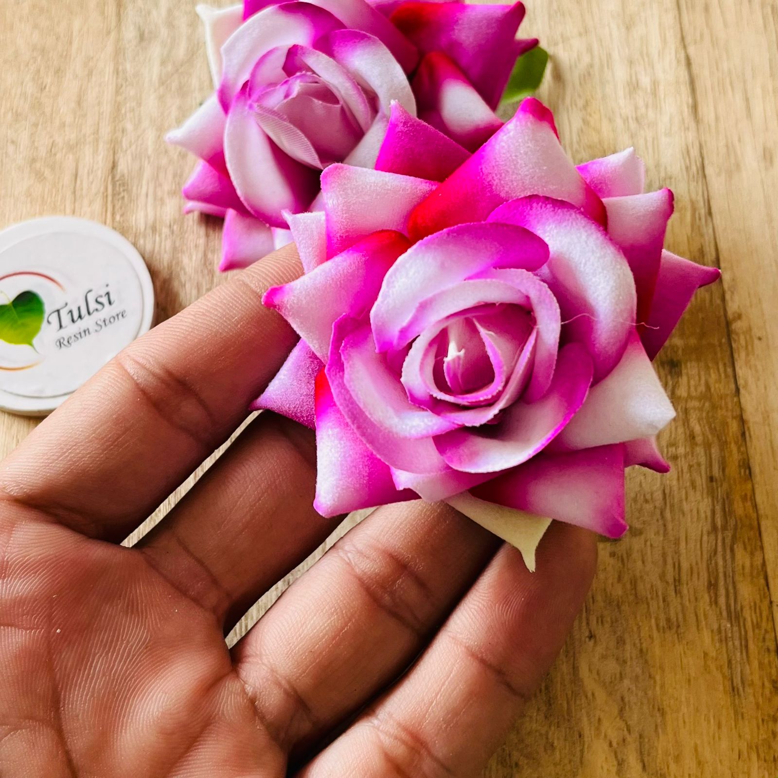 Shaded Rose Artificial Flower (2 Pcs)