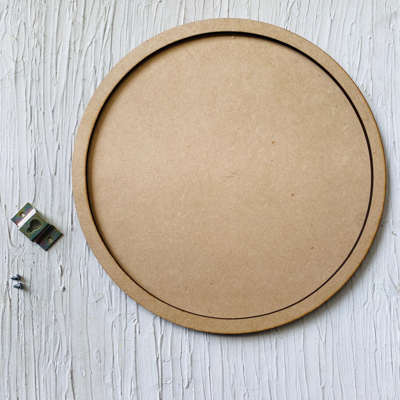 11" MDF Round wall with Hook | Tulsi Resin