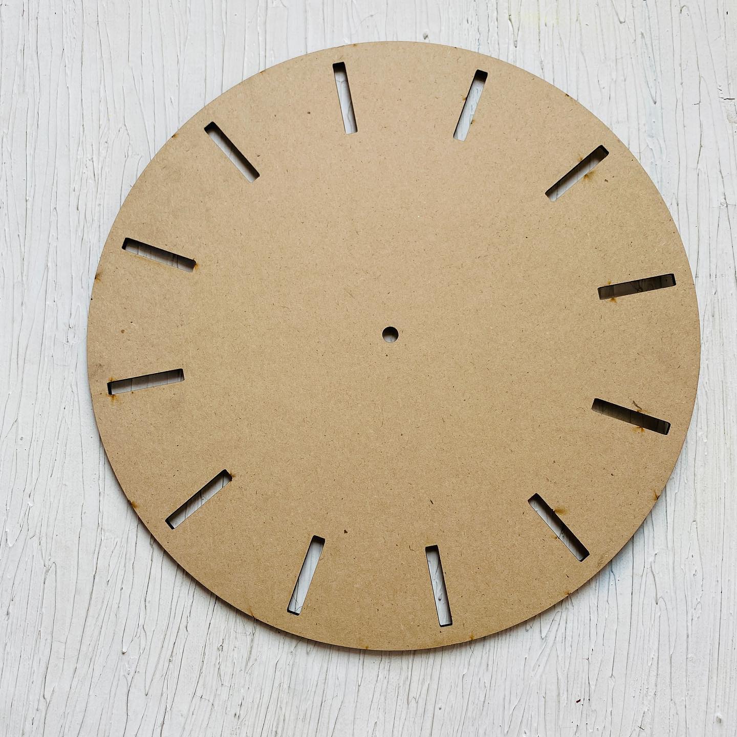 12" Line cutout Clock Base