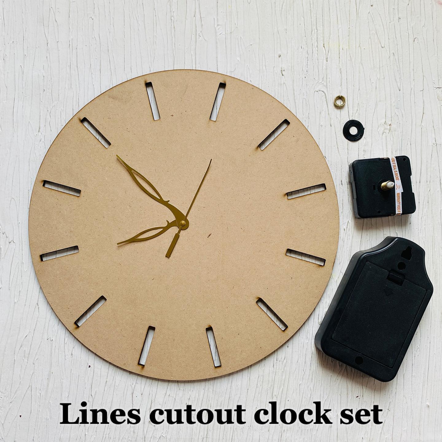 12" Line cutout Clock Set