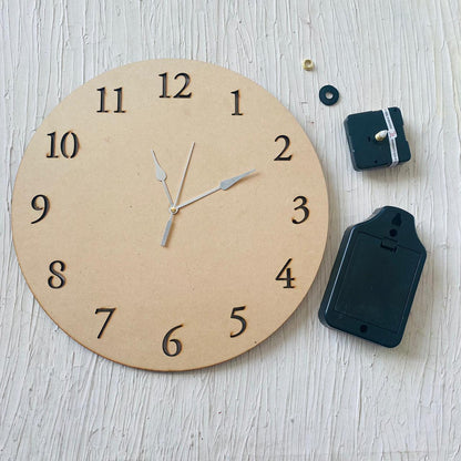 12" Number Cutout Clock Set