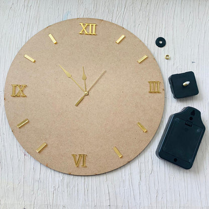 14" MDF Clock Set With Numbers