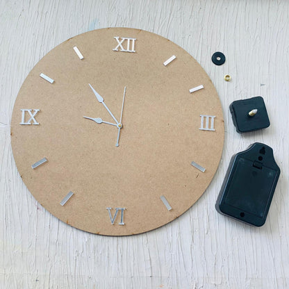 14" MDF Clock Set With Numbers