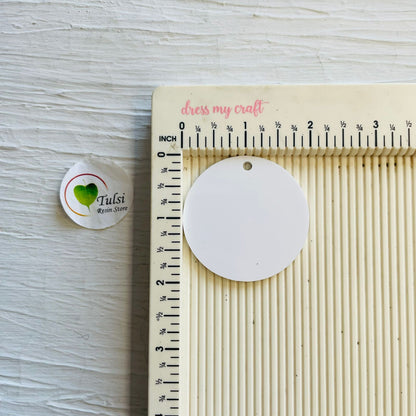 Round Keychain Base 4 | Tulsi Resin
