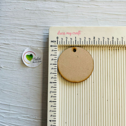 Round Keychain Base 5 | Tulsi Resin