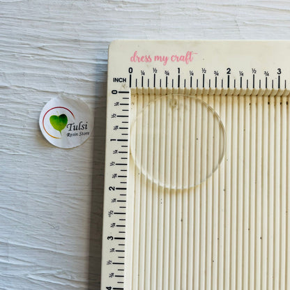 Round Keychain Base 6 | Tulsi Resin