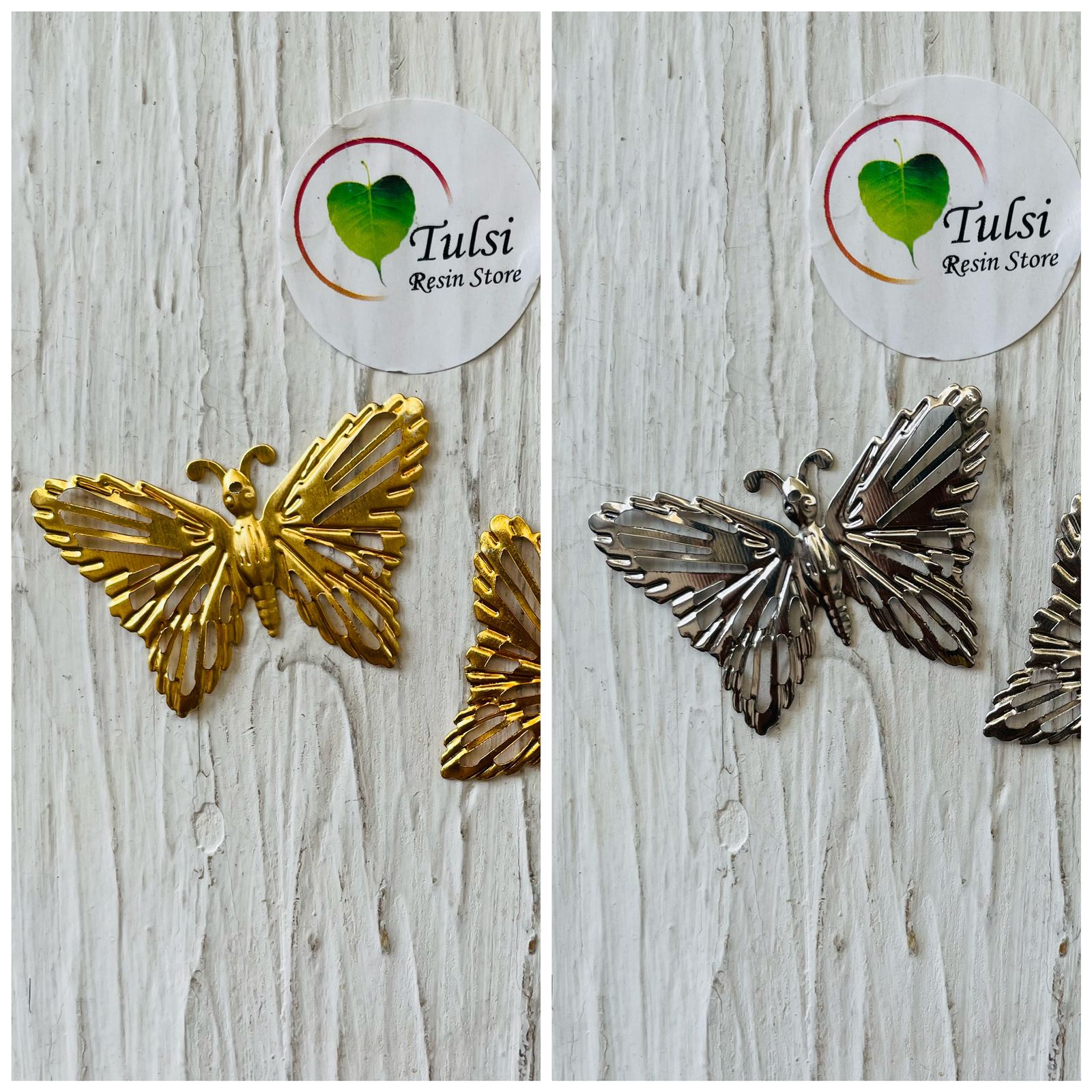 Metal Butterfly Charm (F) (2pc)