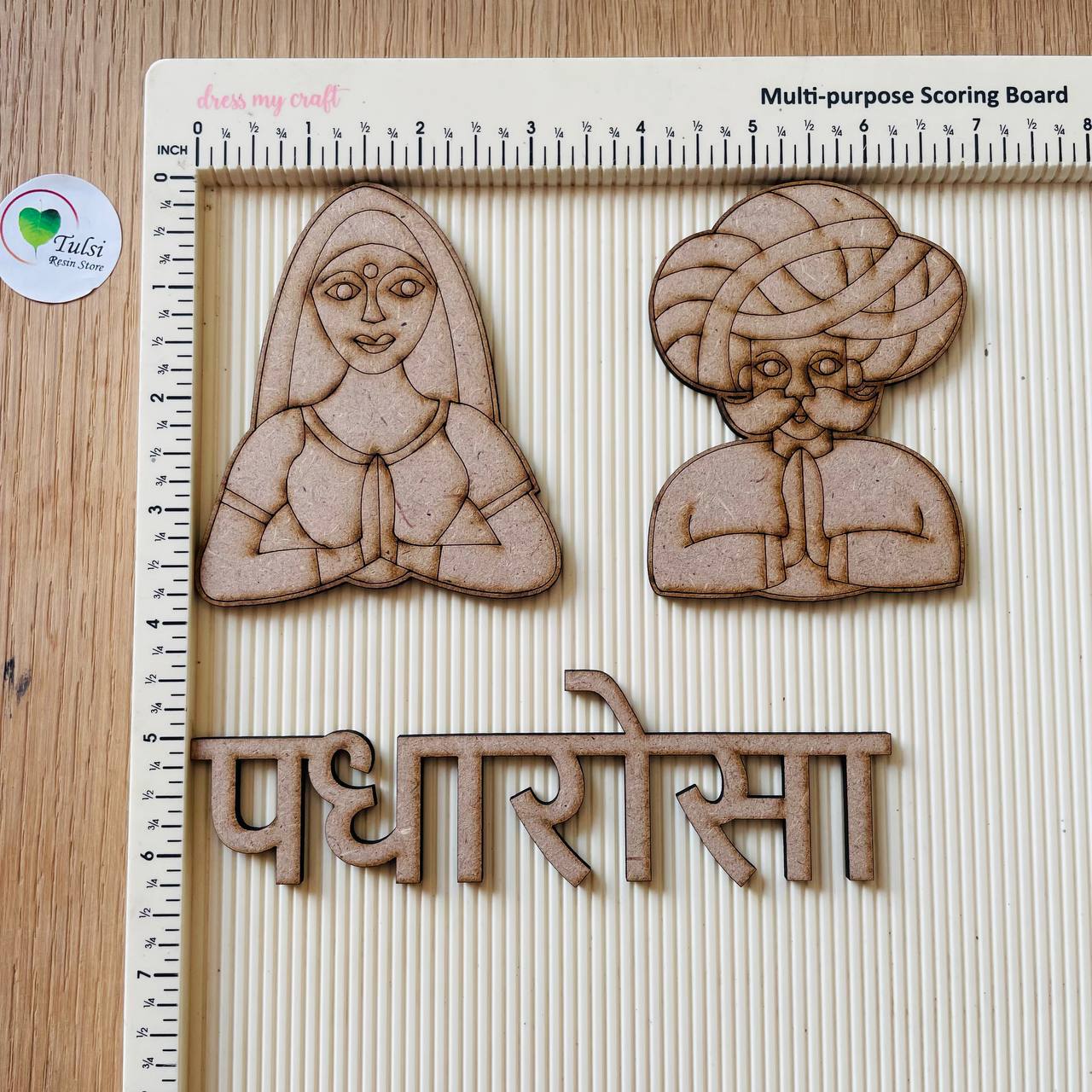 3D Pre-marked MDF Base - Padharosa 2 | Tulsi Resin