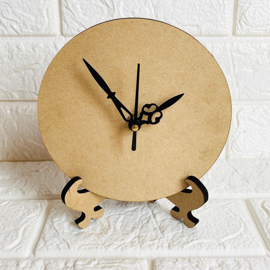 6" MDF Table Clock Set