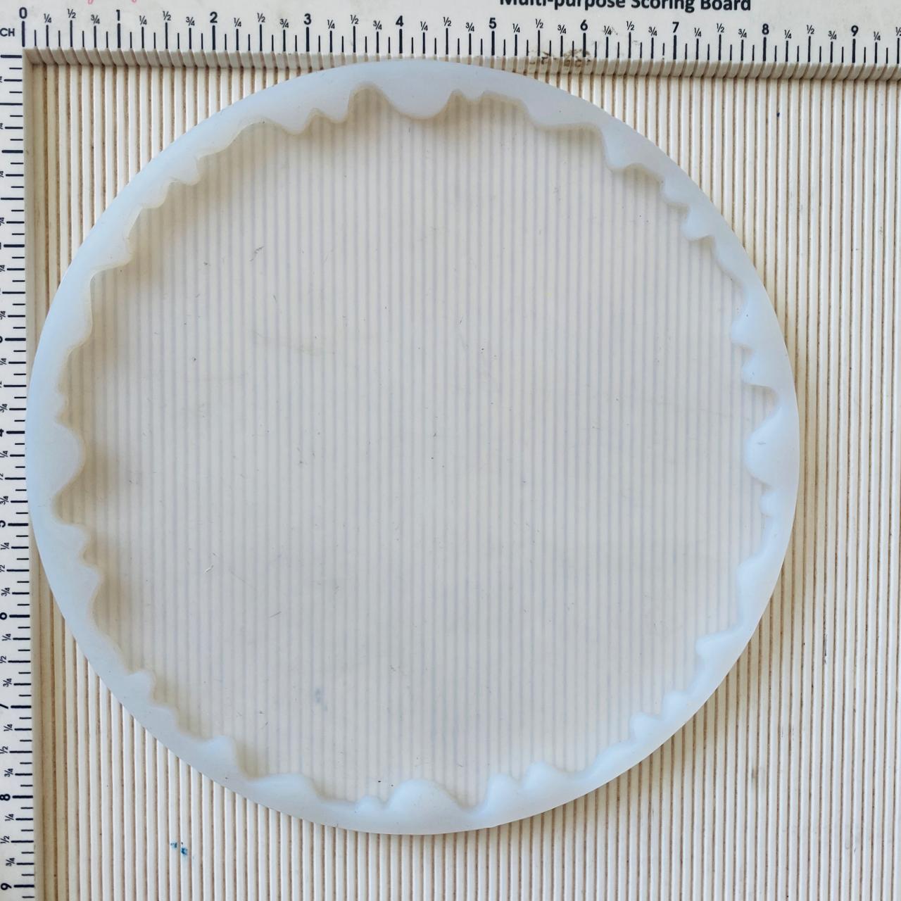 8" Agate Round Platter Tray Mould 2 | Tulsi Resin