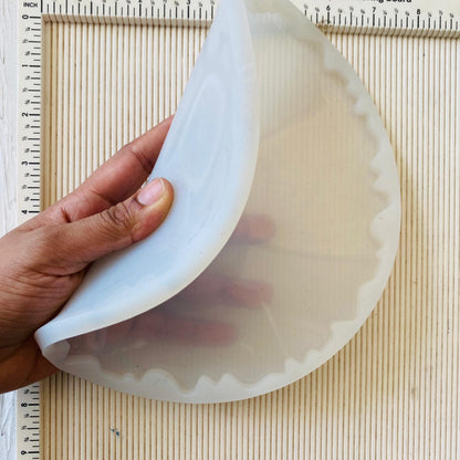 8" Agate Round Platter Tray Mould 3 | Tulsi Resin
