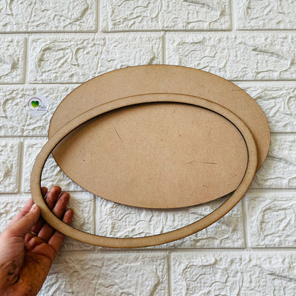 8" by 12" Oval Base with Border 2 | Tulsi Resin