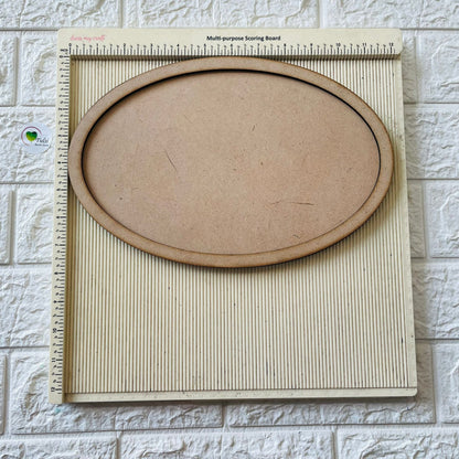 8" by 12" Oval Base with Border 3 | Tulsi Resin
