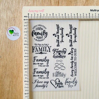 A6 Insert Sheet - Family Caption