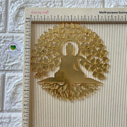 Acrylic Mahaveer Swami With Tree Cutout (A)