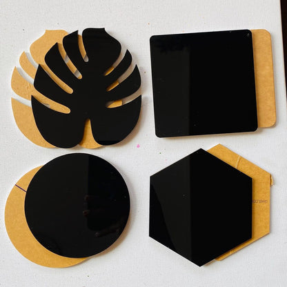 Black Acrylic Coaster