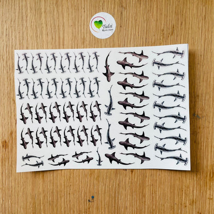 Black Fish Sticker - A5 Sheet