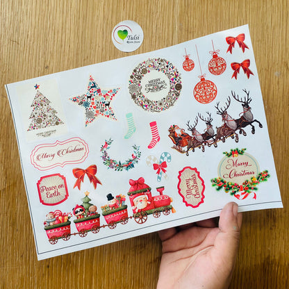 White Christmas Sticker Sheet (A)