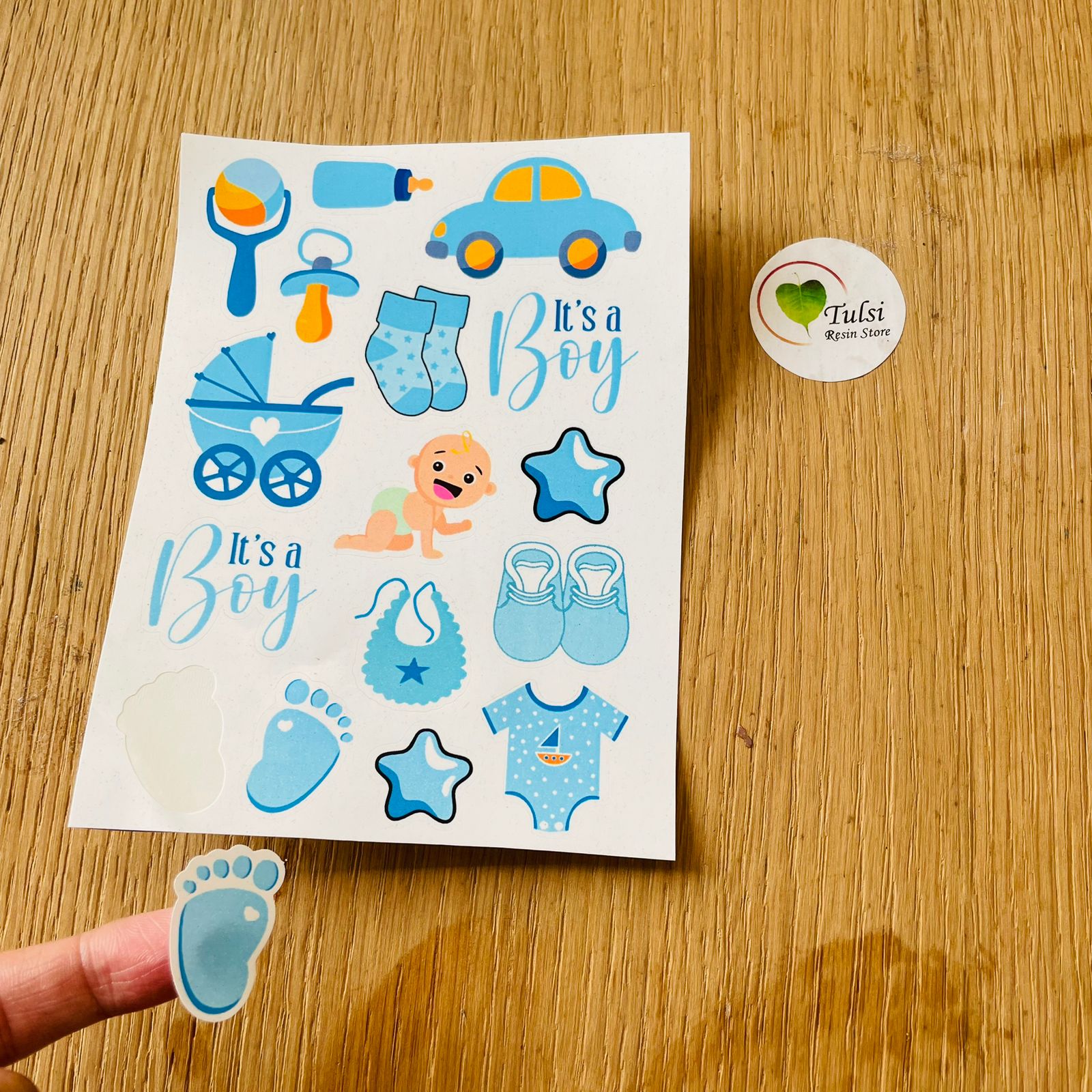 Colourful Sticker Sheet - It's a boy