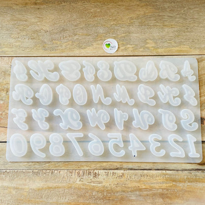 Cursive alphabet mould