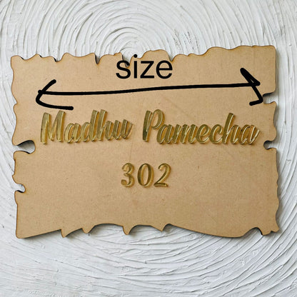 Custom Acrylic Cutout Two Line - Gold 1 | Tulsi Resin