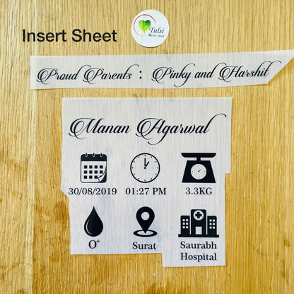Custom Insert Sheet- New Born | Tulsi Resin