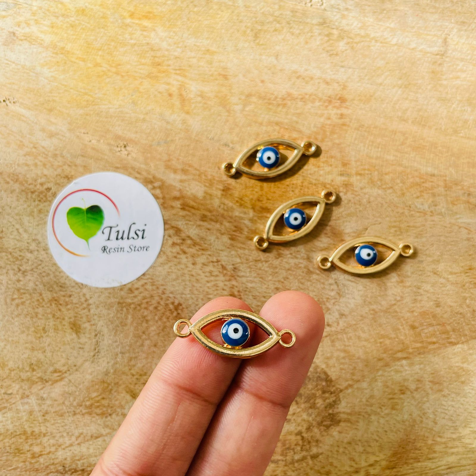 Evil Eye Charm With Two Hooks - A