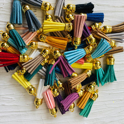 Gold leather Tassels(Pack Of 50)