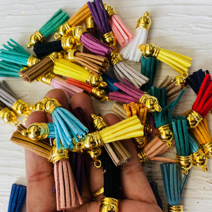 Gold leather Tassels(Pack Of 50)