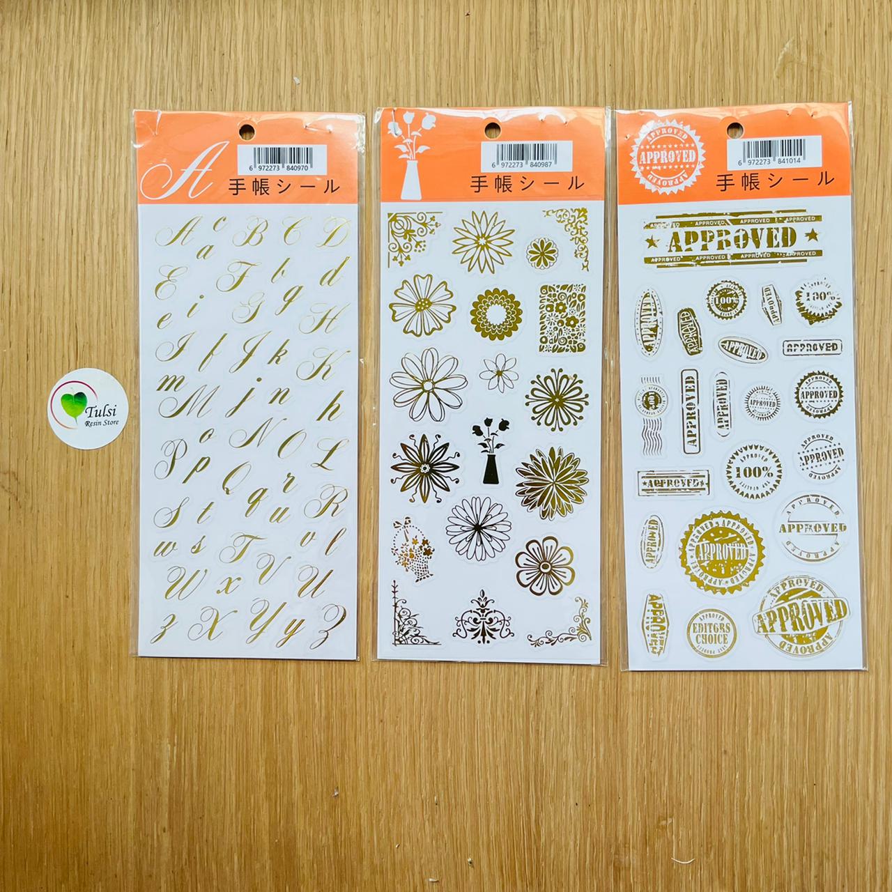 Gold Foil Transparent Sticker (A)