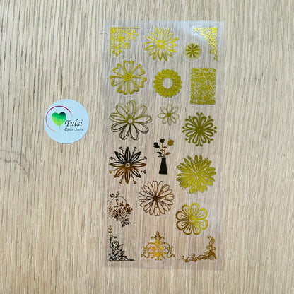 Gold Foil Transparent Sticker (A)