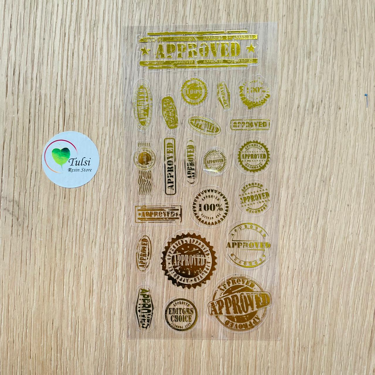 Gold Foil Transparent Sticker (A)