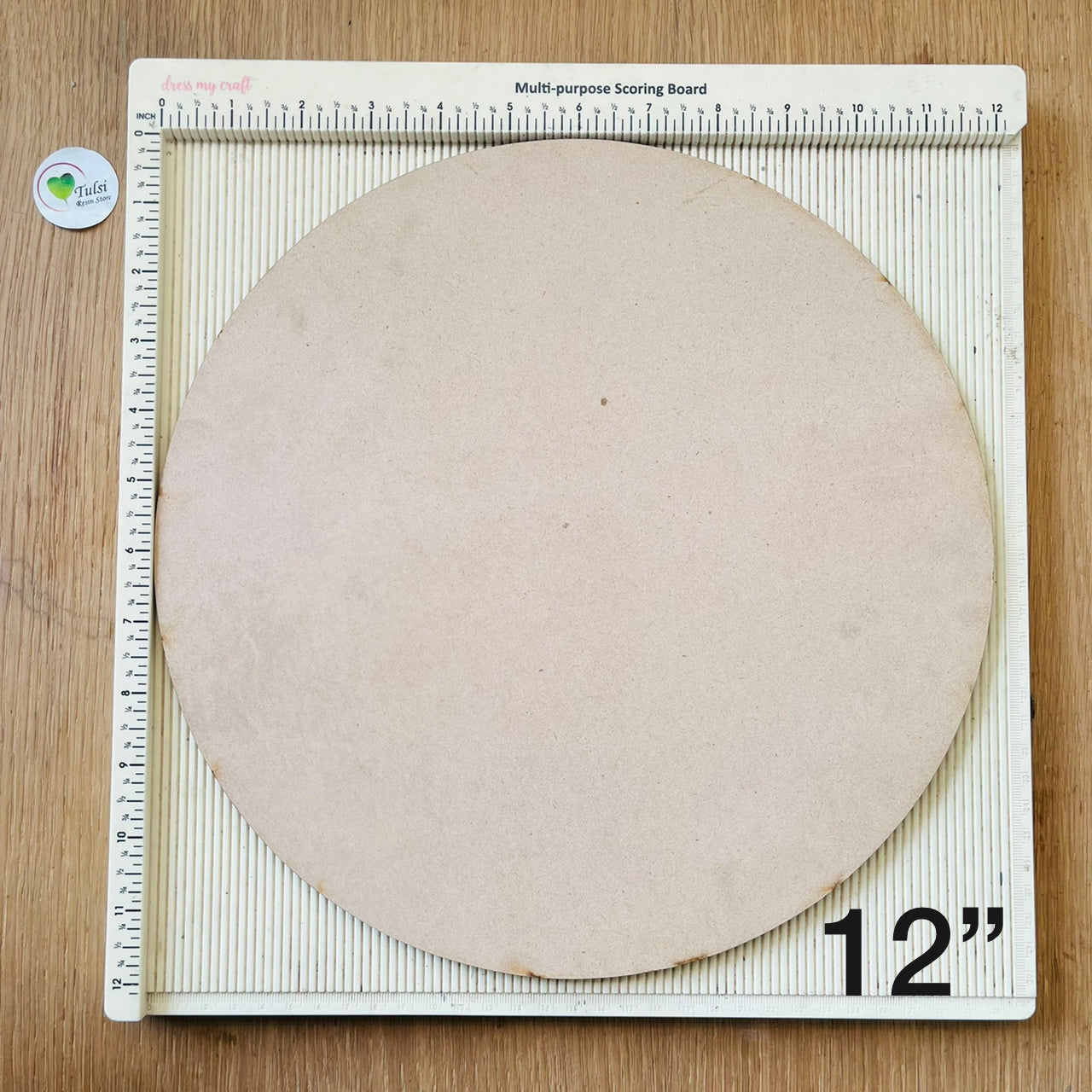 MDF 3 MM Round Base Without Hole 12" Tulsi Resin Store