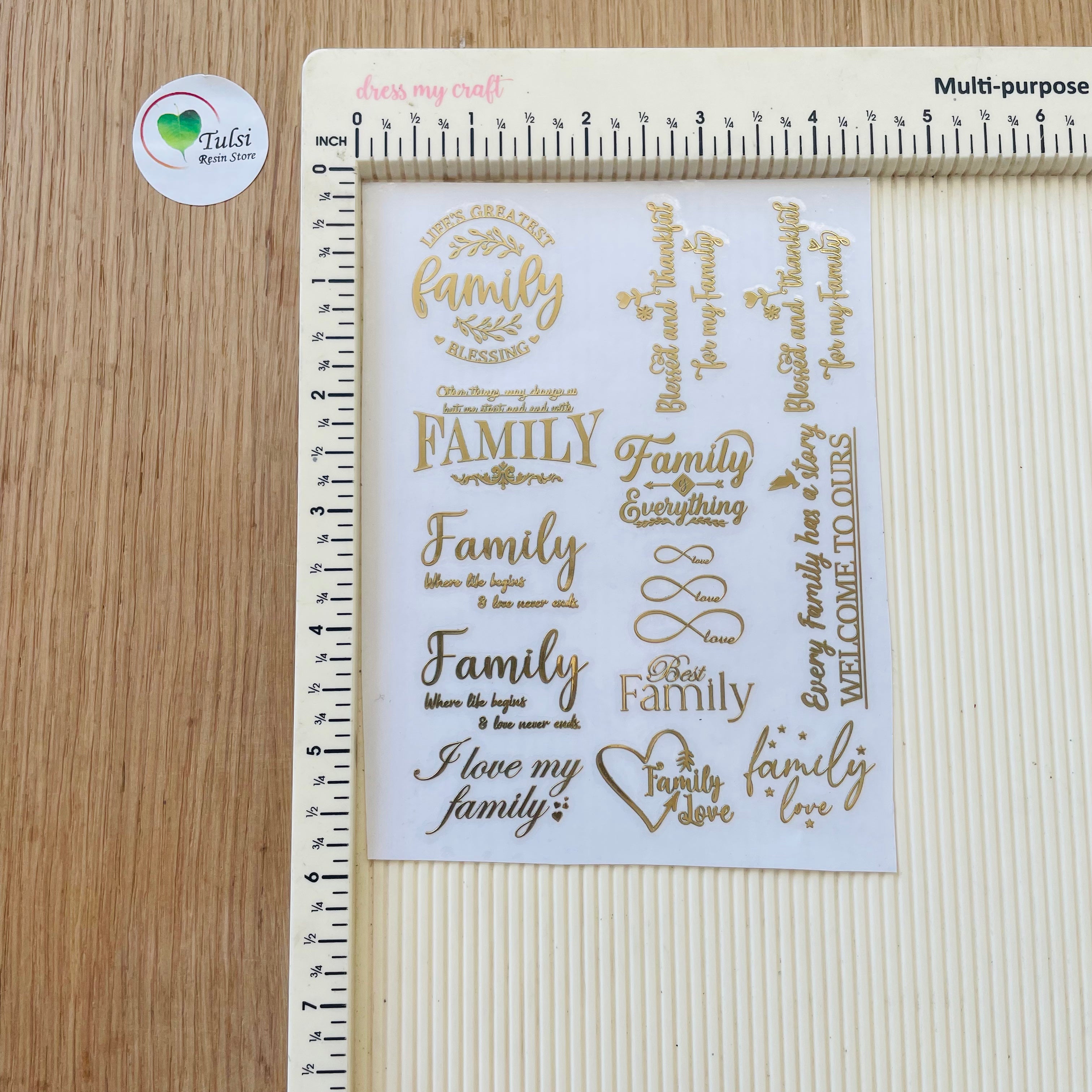 Metal Sticker - A6 Family Caption