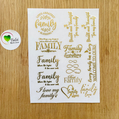 Metal Sticker - A6 Family Caption