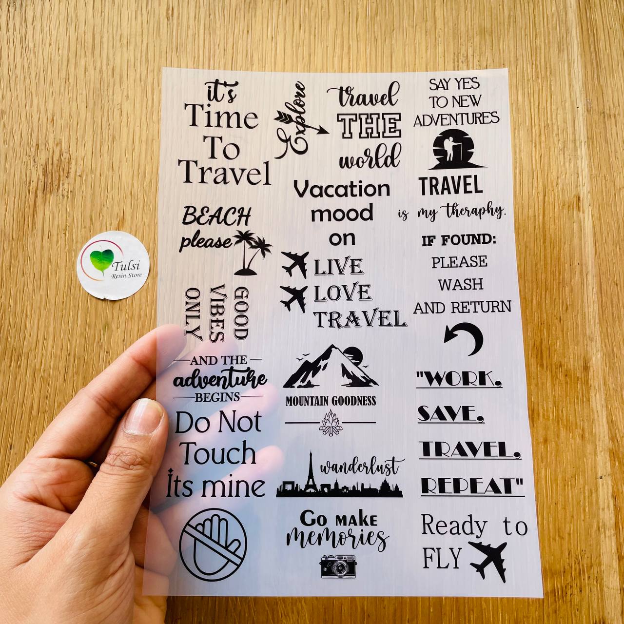 A5 Insert Sheet - Travel Caption