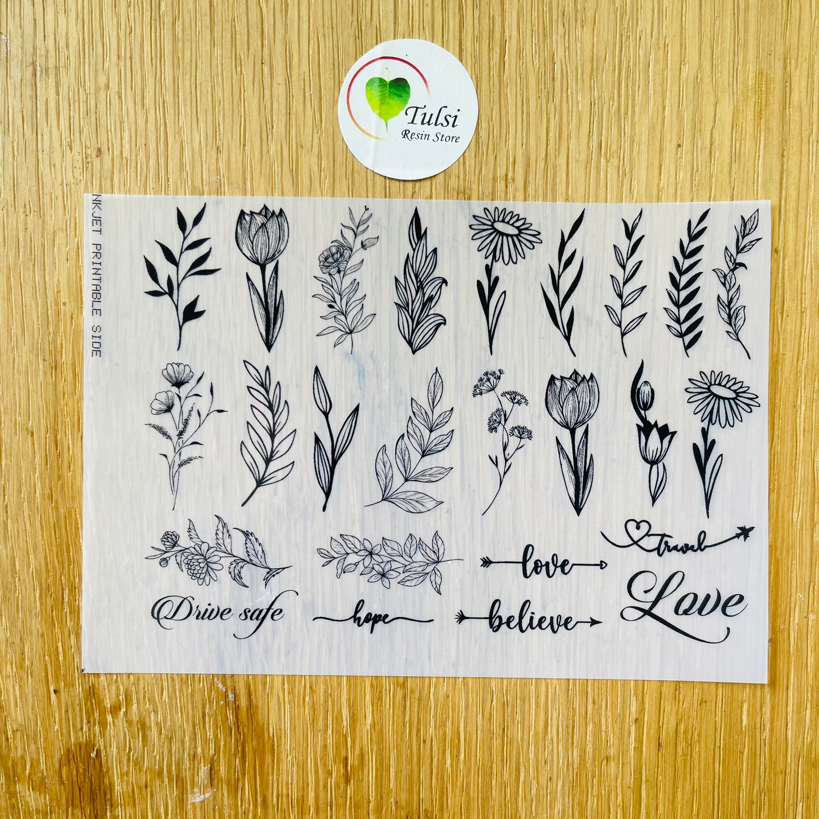 Aesthetic White Sticker Sheet – Tulsi Resin Store